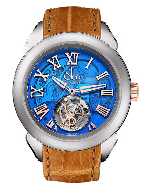 Replica Jacob & Co PT520.24.NS.QB.A tourbillon Palatial Flying Tourbillon Hours & Minutes watch